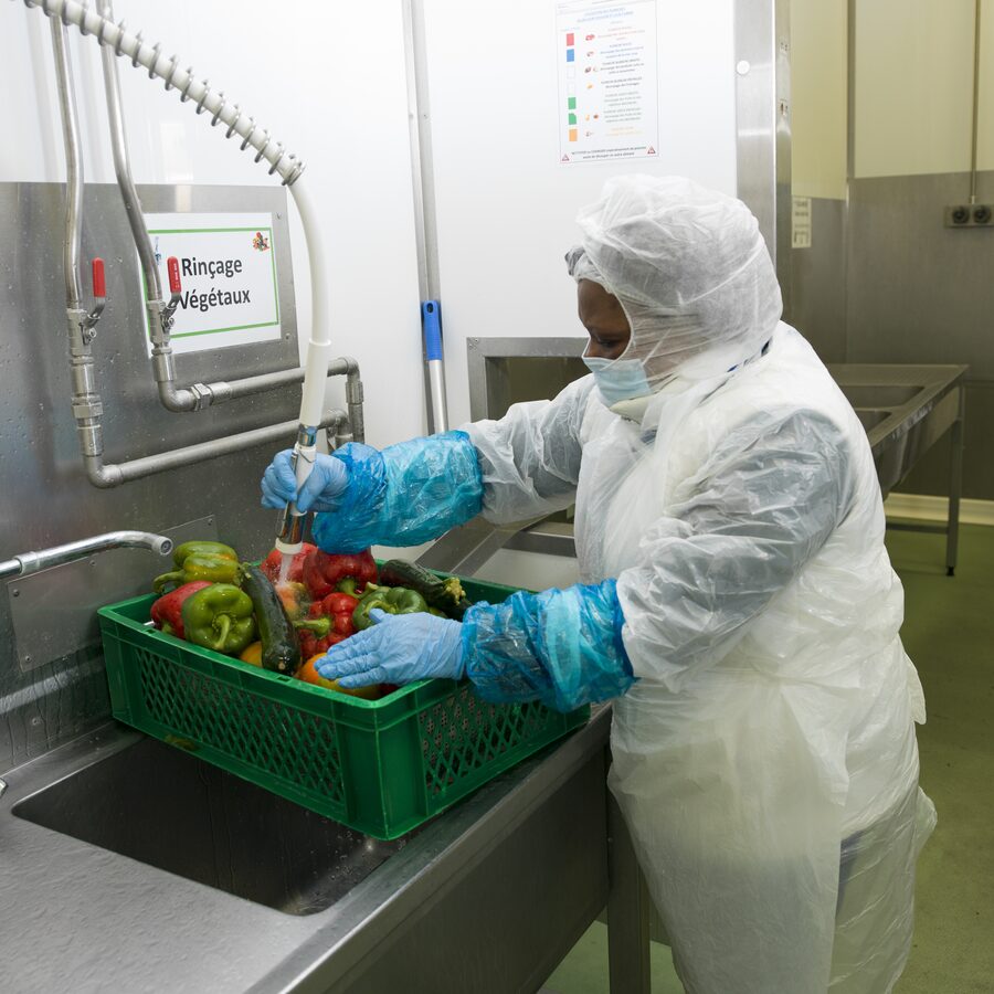 Lavage de légumes