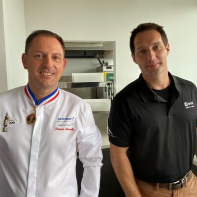 François Adamski et Thomas Pesquet (Servair)